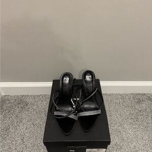 Marc Fisher Black Women's Heels with Silver Accents